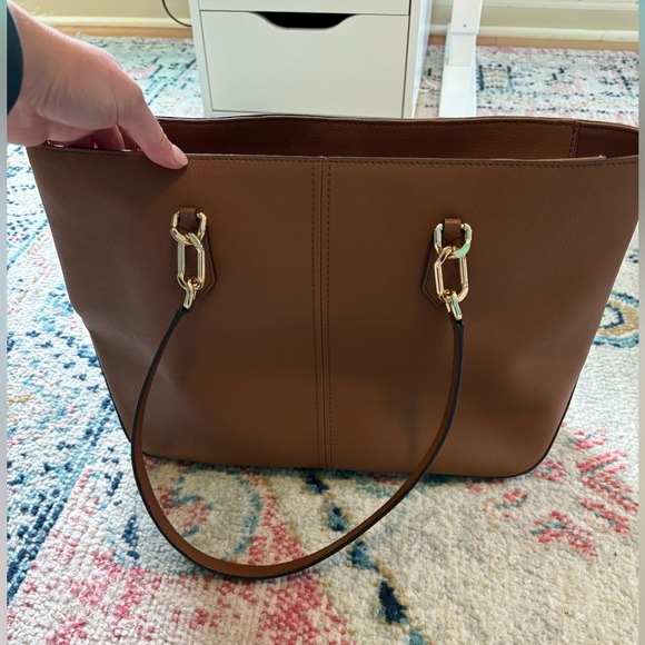 Gently used Michael Kors Tote Brown Pleather - Picture 2 of 5